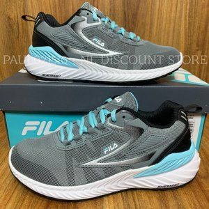 FILA Women's Windspeed Athletic Running Shoes, Gray/Blue